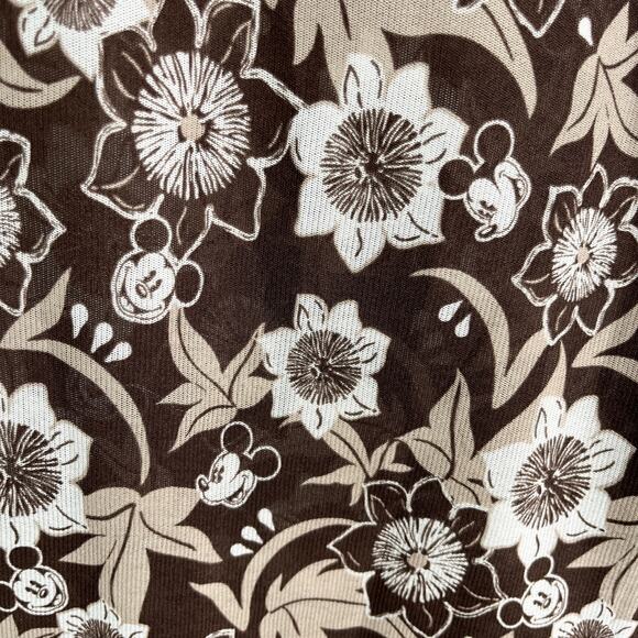 Disney Swim Coverup Palazzo Pants Brown Tan Hidden Mickey 8 Semi Sheer - Picture 5 of 13